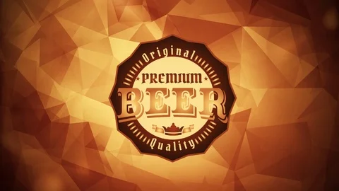 Retro beer label for bar or pub Stock Footage 99578108