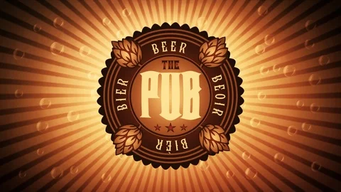 Retro beer label for bar or pub 库存影片 99578153