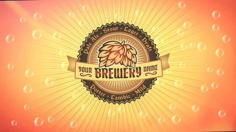 Retro beer label for bar or pub 库存影片 99578214