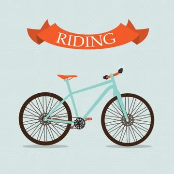 Retro Bicycle Background Vector Illustrator Stock Illustration