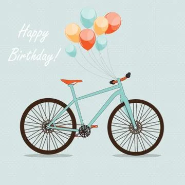 Retro Bicycle Background Vector Illustrator Stock Illustration