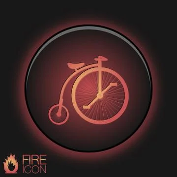 Retro bicycle icon Stock Illustration