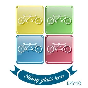 Retro bicycle icon Stock Illustration