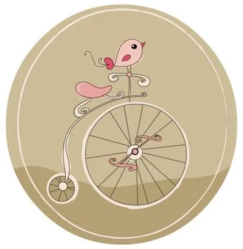 Retro bicycle Stock Illustration