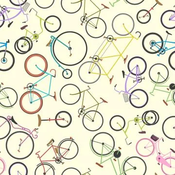 Retro bike pattern vector background Stock Illustration