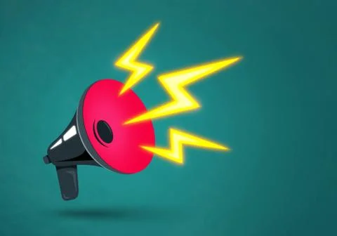 Retro black megaphone. Stock Illustration