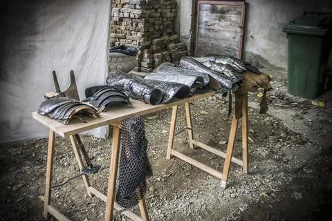Retro blacksmithing products Foto stock