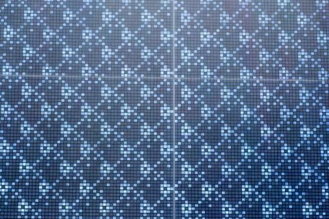 Retro block bit pattern building wall Stock Photos