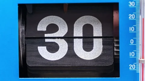 Retro blue clock moving 스톡 동영상 294969597