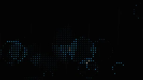 Retro Blue Dotted Glitch Background Loop Video stock 338340660