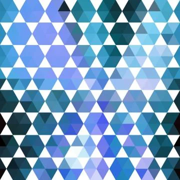 Retro blue pattern of geometric shapes Stockillustratie
