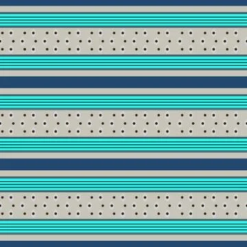 Retro Blue Pattern with Horizontal Stripes Stockillustratie