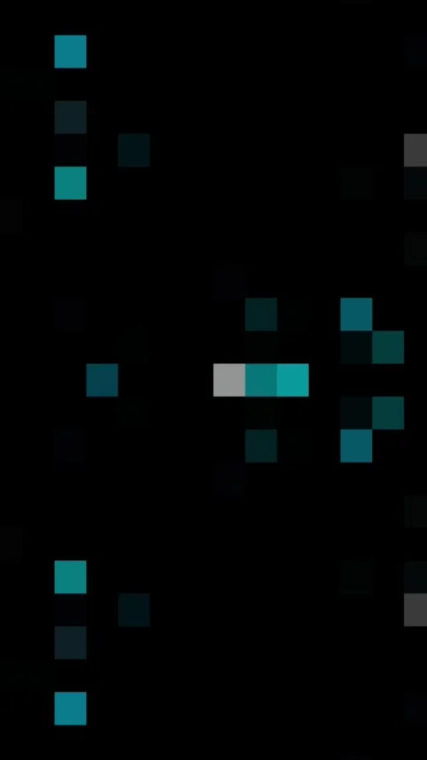 Retro Blue Pixel Glitch Abstract Motion Background Stock Footage 341776346