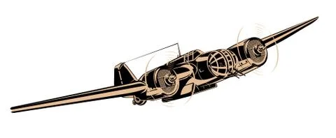 Retro bomber Stock Illustration