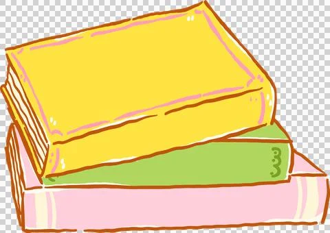 Retro Bookish Stack Book Blank Cover Page Doodle Hand Drawn Stock Illustration
