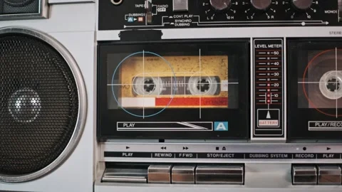 Retro Boombox Close Up Stock Footage 276735898