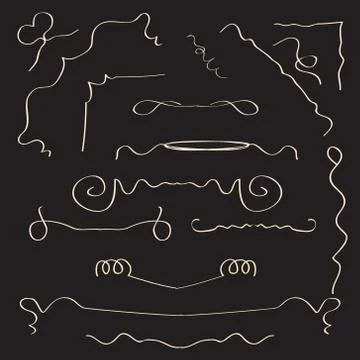 Retro borders Stock Illustration