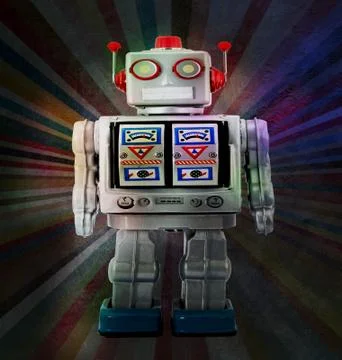 Retro bots Stock Illustration