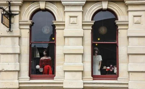 Retro boutique window Fotos Stock