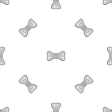 Retro bow tie pattern seamless vector Stock Illustration