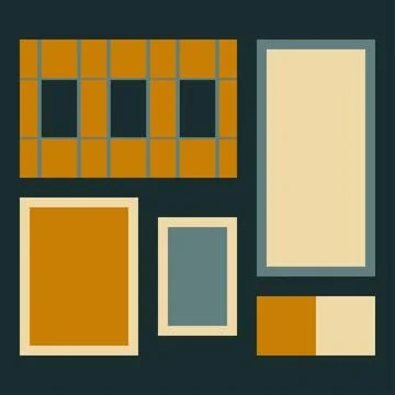 Retro Box Layout Stock Illustration