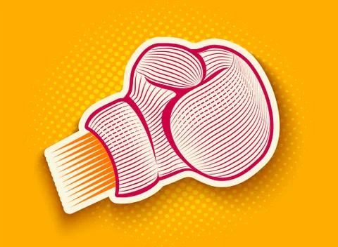 Retro boxing glove Stock Illustration