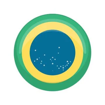 Retro Brazil campaign button イラスト素材