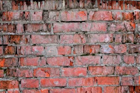 Retro brick wall old texture, great design for any purposes. Stock Photos