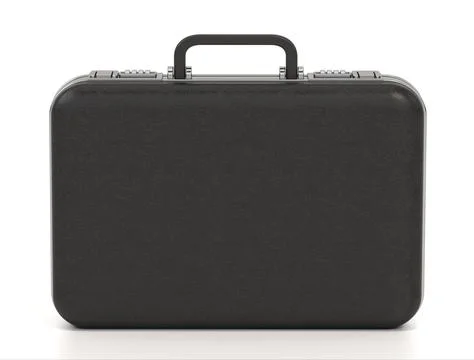 Retro briefcase isolated on white background. 3D illustration Stock Illustration