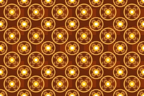 Retro Brown Geometric Seamless Pattern Background 库存插图