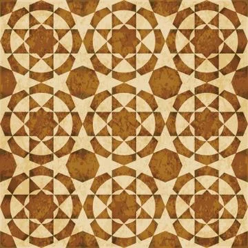 Retro brown Islam seamless geometry pattern background eastern style ornament Stock Illustration