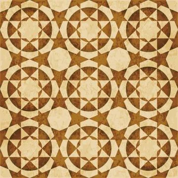 Retro brown Islam seamless geometry pattern background eastern style ornament Stock Illustration