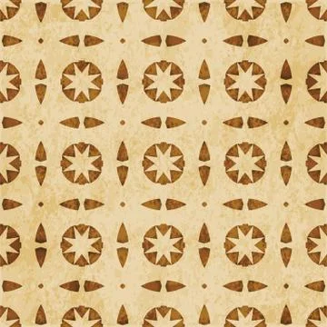 Retro brown Islam seamless geometry pattern background eastern style ornament Stock Illustration