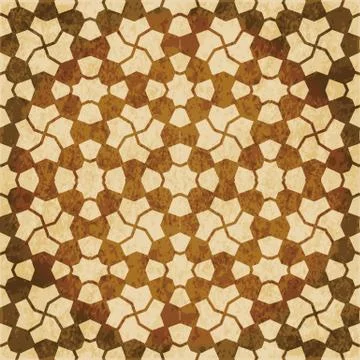Retro brown Islam seamless geometry pattern background eastern style ornament イラスト素材