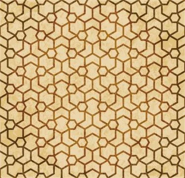 Retro brown Islam seamless geometry pattern background eastern style ornament 스톡 일러스트