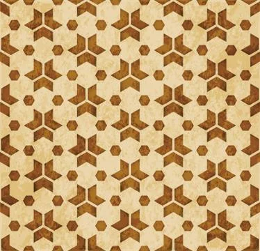 Retro brown Islam seamless geometry pattern background eastern style ornament 스톡 일러스트