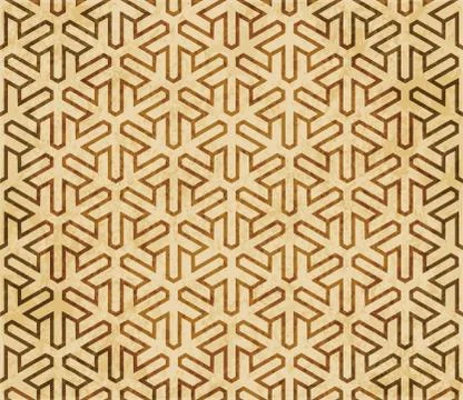 Retro brown Islam seamless geometry pattern background eastern style ornament Illustrazione stock