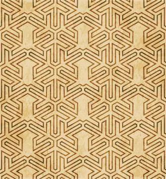 Retro brown Islam seamless geometry pattern background eastern style ornament Illustrazione stock