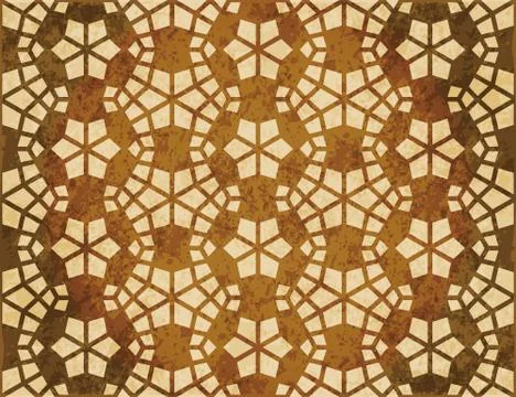 Retro brown Islam seamless geometry pattern background eastern style ornament Stock Illustration