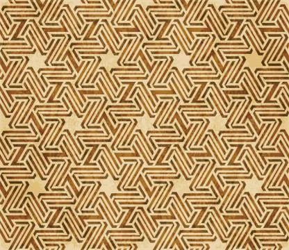 Retro brown Islam seamless geometry pattern background eastern style ornament 스톡 일러스트
