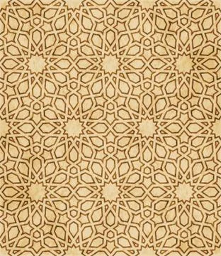 Retro brown Islam seamless geometry pattern background eastern style ornament Stock Illustration