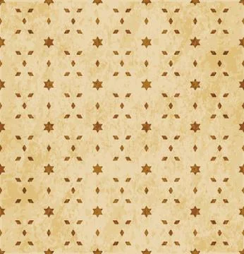 Retro brown Islam seamless geometry pattern background eastern style ornament イラスト素材