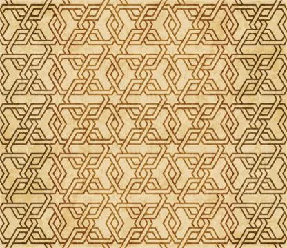 Retro brown Islam seamless geometry pattern background eastern style ornament 스톡 일러스트