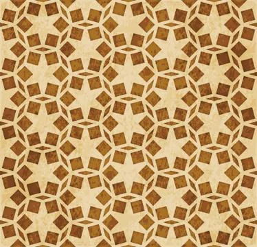 Retro brown Islam seamless geometry pattern background eastern style ornament 스톡 일러스트