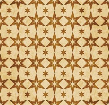 Retro brown Islam seamless geometry pattern background eastern style ornament イラスト素材