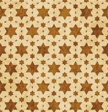Retro brown Islam seamless geometry pattern background eastern style ornament 스톡 일러스트