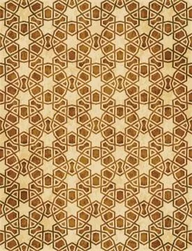Retro brown Islam seamless geometry pattern background eastern style ornament Stock Illustration