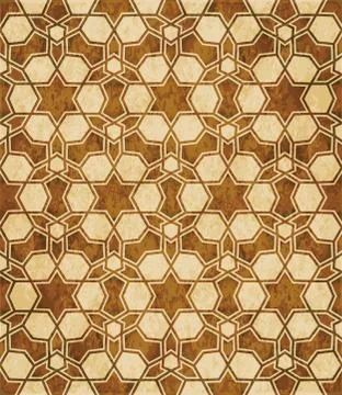 Retro brown Islam seamless geometry pattern background eastern style ornament 스톡 일러스트