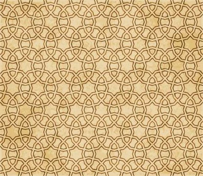 Retro brown Islam seamless geometry pattern background eastern style ornament 스톡 일러스트