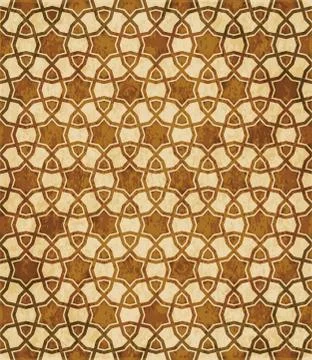 Retro brown Islam seamless geometry pattern background eastern style ornament Stock Illustration